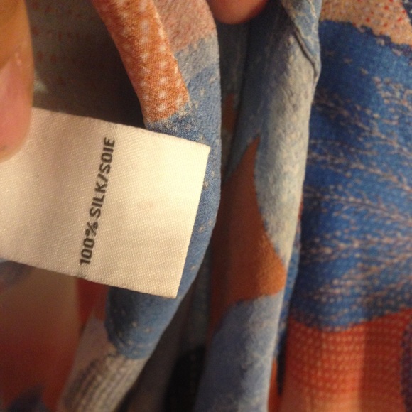 DVF silk blouse multi color EUC size L - Picture 6 of 6